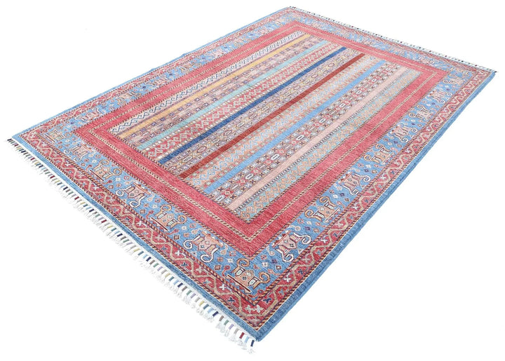 Afghan Shaal Rug 5' 8" x 7' 11" Hand-Knotted | No. AT69764
