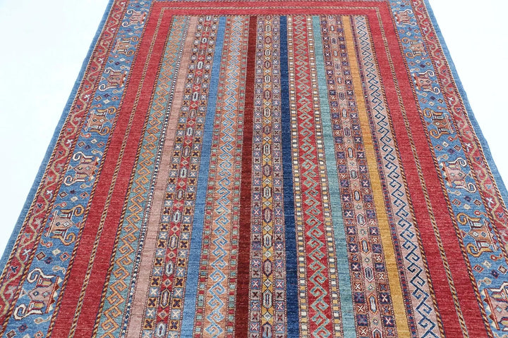 Afghan Shaal Rug 5' 8" x 7' 11" Hand-Knotted | No. AT69764