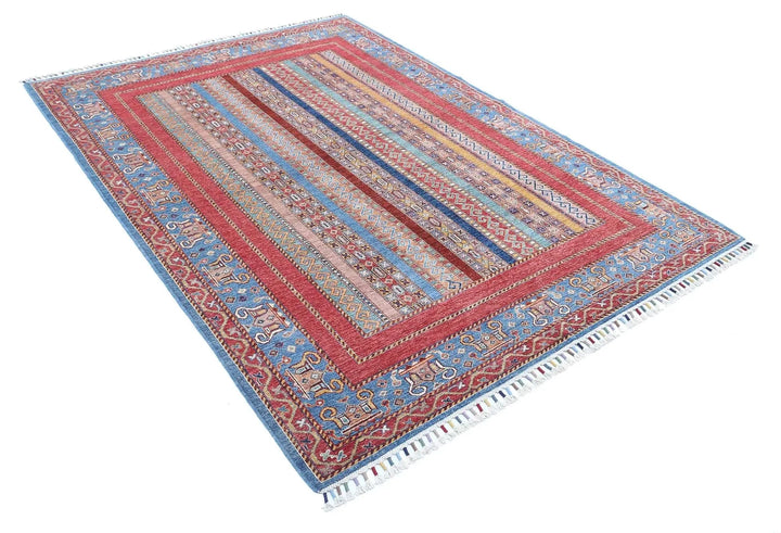 Afghan Shaal Rug 5' 8" x 7' 11" Hand-Knotted | No. AT69764