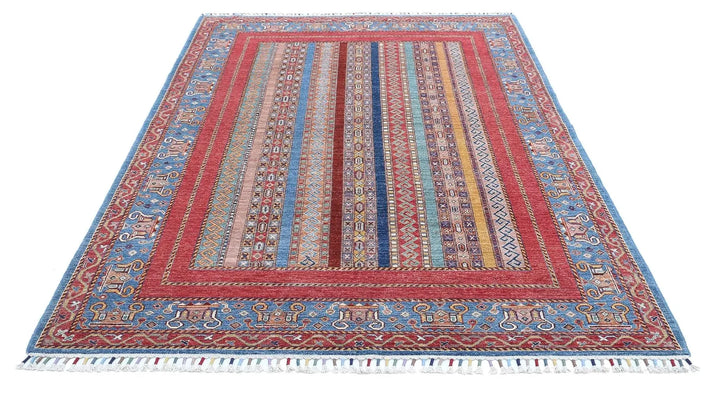 Afghan Shaal Rug 5' 8" x 7' 11" Hand-Knotted | No. AT69764