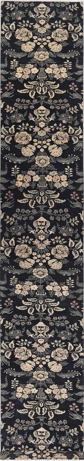Afghan Artemix Runner Rug 3' 6" x 22' 9" Hand-Knotted | No. AT69915