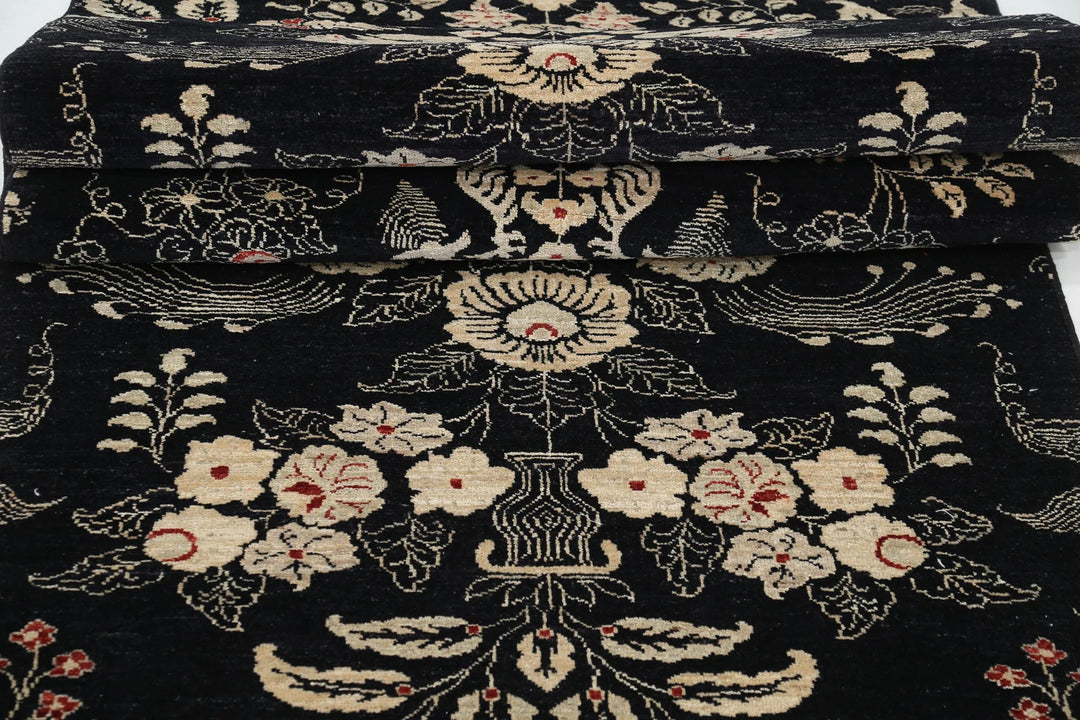 Afghan Artemix Runner Rug 3' 6" x 22' 9" Hand-Knotted | No. AT69915
