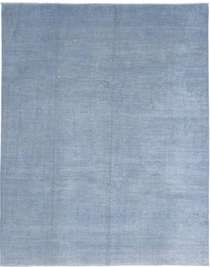 Grey Afghan Overdye Rug 7' 9" x 9' 7" Hand-Knotted | No. AT69959