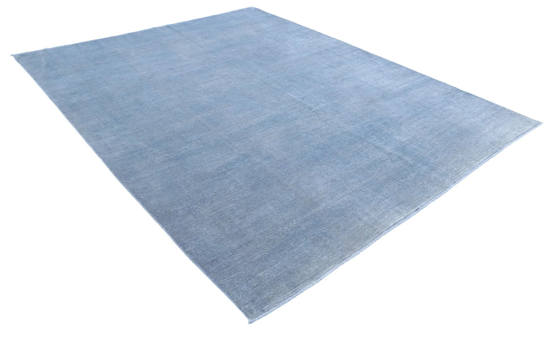 Grey Afghan Overdye Rug 7' 9" x 9' 7" Hand-Knotted | No. AT69959