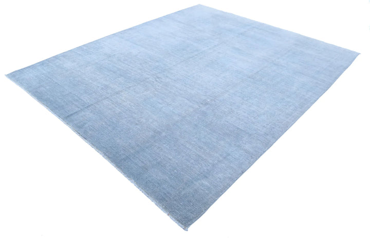 Grey Afghan Overdye Rug 7' 9" x 9' 7" Hand-Knotted | No. AT69959