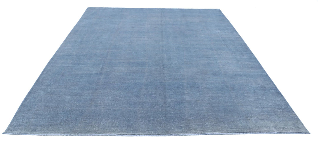 Grey Afghan Overdye Rug 7' 9" x 9' 7" Hand-Knotted | No. AT69959