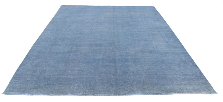 Grey Afghan Overdye Rug 7' 9" x 9' 7" Hand-Knotted | No. AT69959