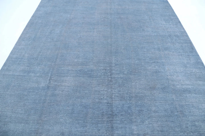 Grey Afghan Overdye Rug 7' 9" x 9' 7" Hand-Knotted | No. AT69959