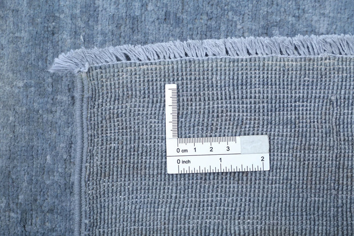 Grey Afghan Overdye Rug 7' 9" x 9' 7" Hand-Knotted | No. AT69959