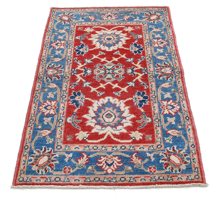 Red Afghan Ziegler Rug 2' 7" x 4' 6" Hand-Knotted | No. AT70064
