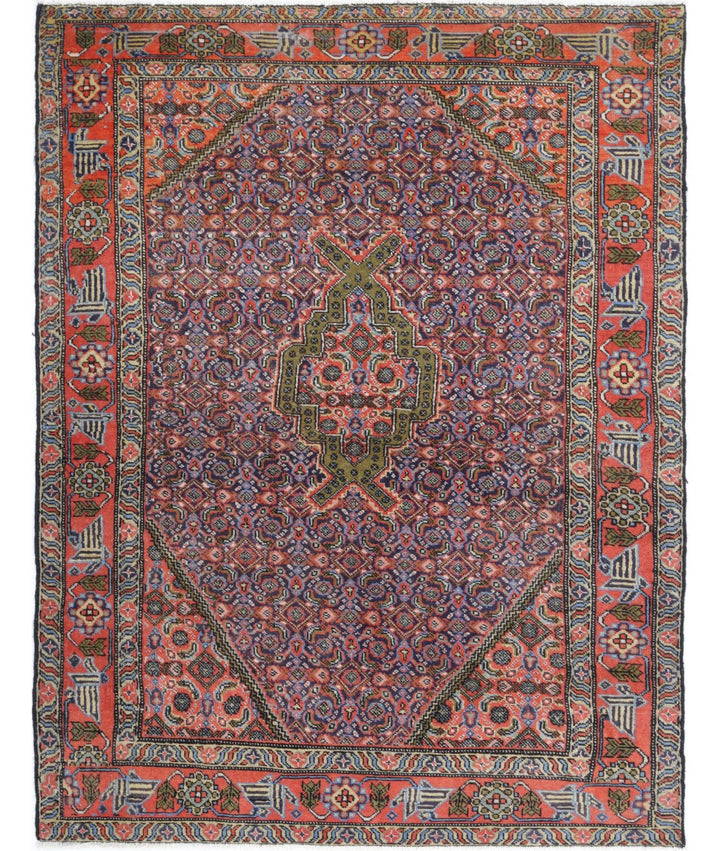 Persian Moud Rug 3' 9" x 5' 1" Hand-Knotted | No. AT70075