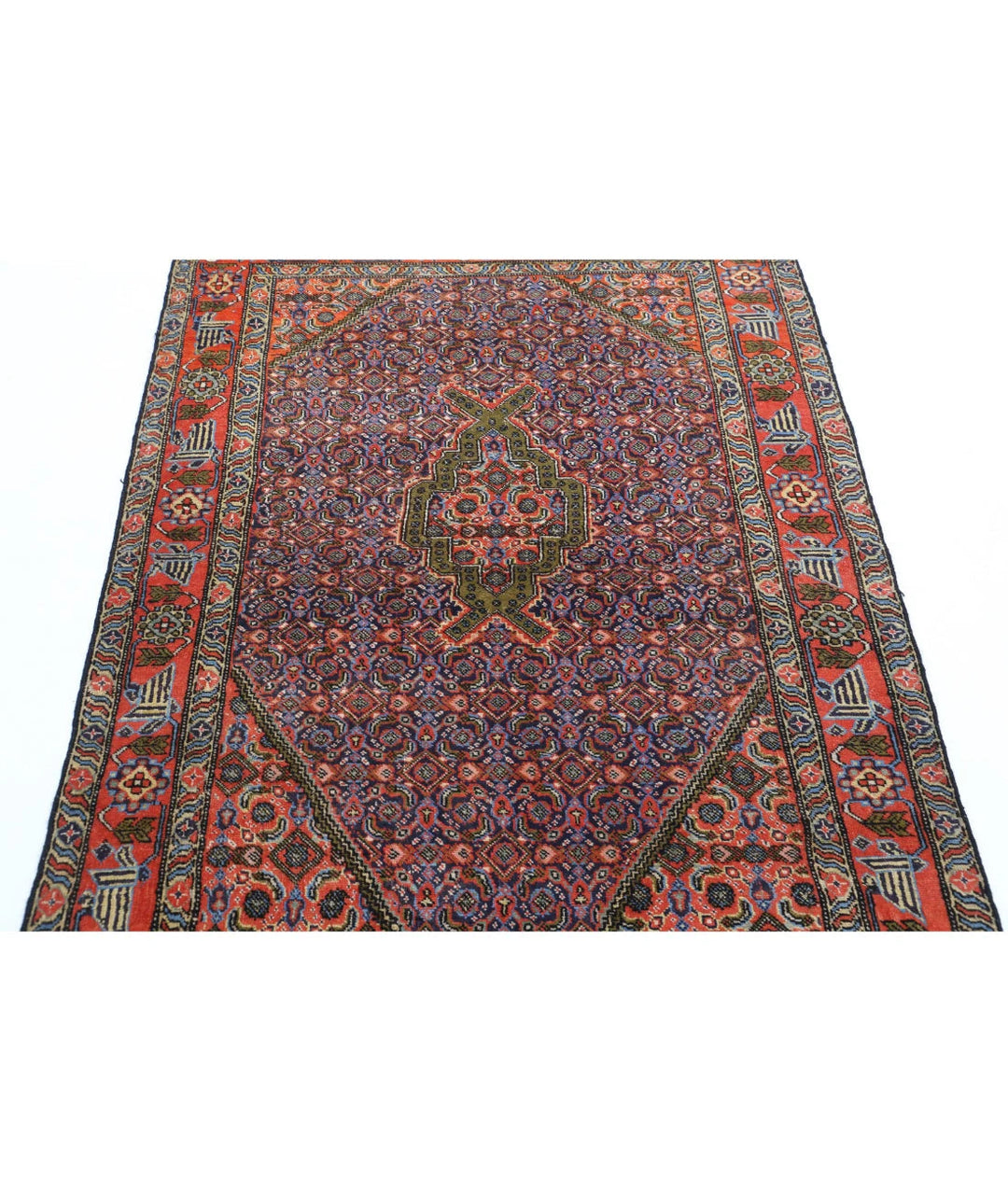 Persian Moud Rug 3' 9" x 5' 1" Hand-Knotted | No. AT70075