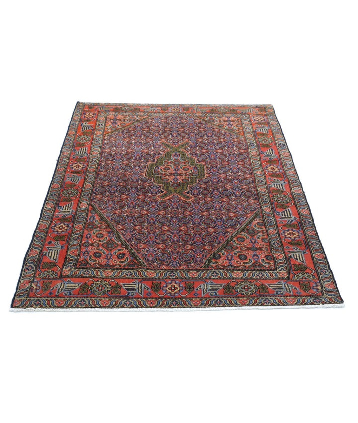 Persian Moud Rug 3' 9" x 5' 1" Hand-Knotted | No. AT70075