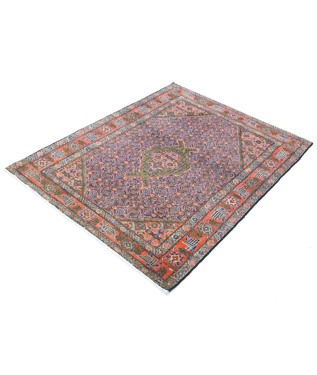Persian Moud Rug 3' 9" x 5' 1" Hand-Knotted | No. AT70075
