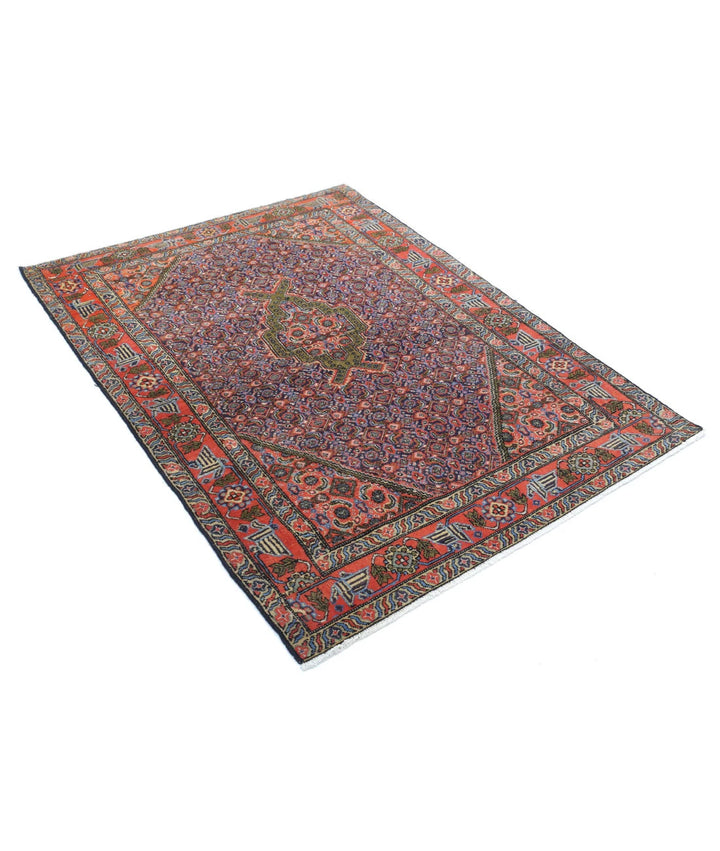 Persian Moud Rug 3' 9" x 5' 1" Hand-Knotted | No. AT70075
