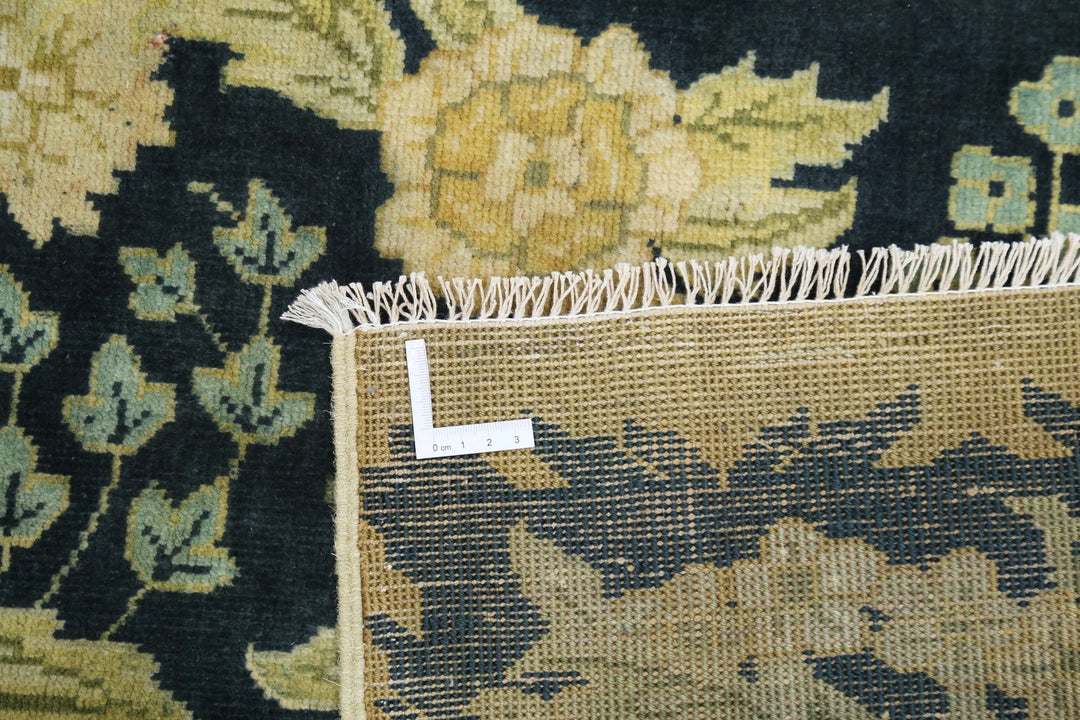 Blue Ivory Indian Ziegler Rug 7' 11" x 10' 1" Hand-Knotted | No. AT70138