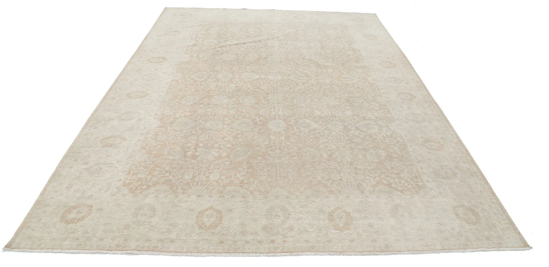 Ivory Afghan Ariana Rug 8' 0" x 10' 10" Hand-Knotted | No. AT70218
