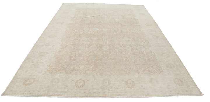 Ivory Afghan Ariana Rug 8' 0" x 10' 10" Hand-Knotted | No. AT70218
