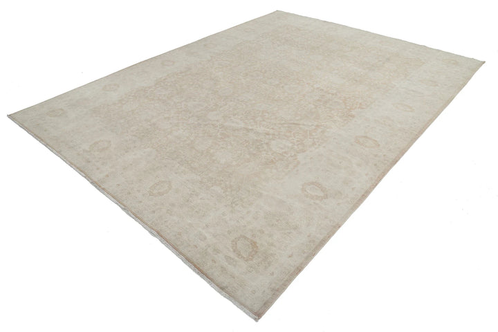 Ivory Afghan Ariana Rug 8' 0" x 10' 10" Hand-Knotted | No. AT70218