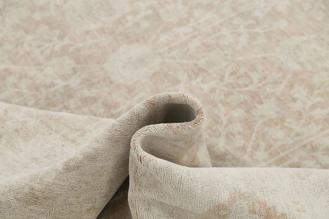 Ivory Afghan Ariana Rug 8' 0" x 10' 10" Hand-Knotted | No. AT70218