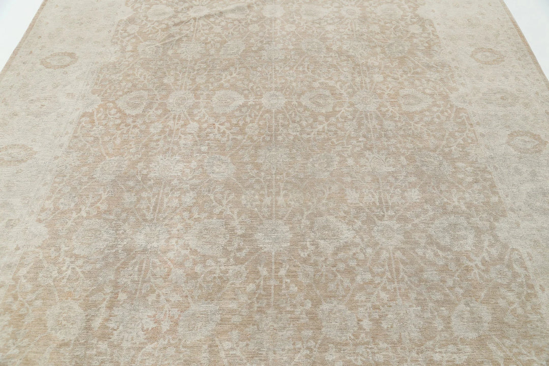Ivory Afghan Ariana Rug 8' 0" x 10' 10" Hand-Knotted | No. AT70218