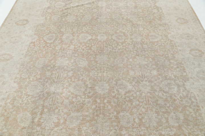 Ivory Afghan Ariana Rug 8' 0" x 10' 10" Hand-Knotted | No. AT70218