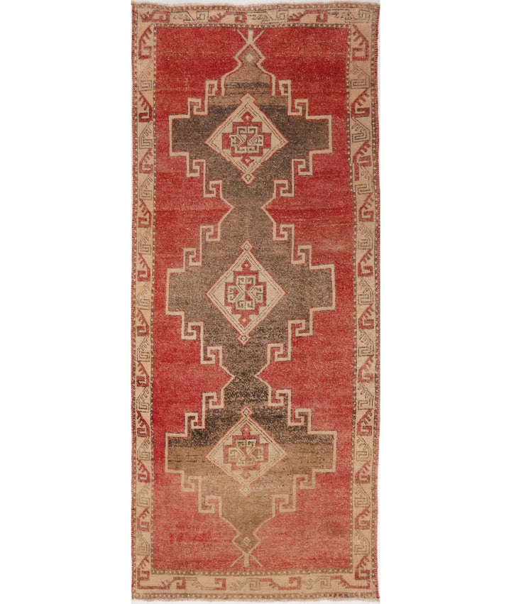 Turkish Anatolian Vintage Rug 4' 3" x 12' 0" Hand-Knotted | No. AT70251