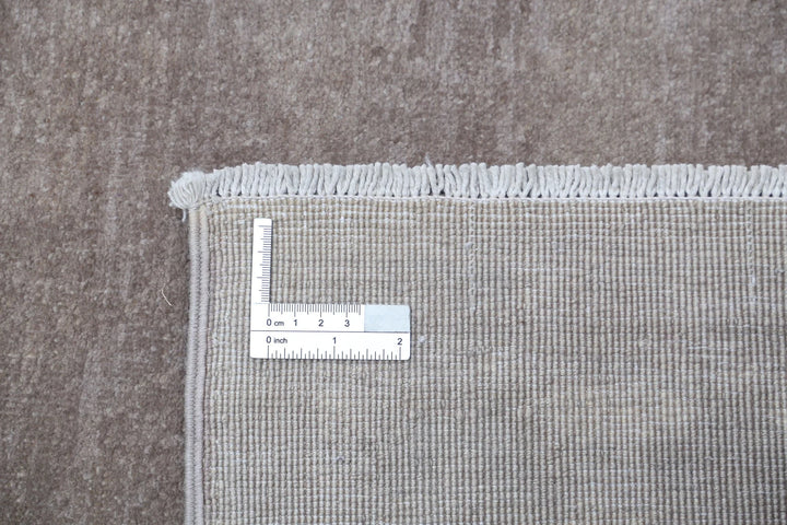 Grey Afghan Overdye Rug 4' 0" x 10' 10" Hand-Knotted | No. AT70259