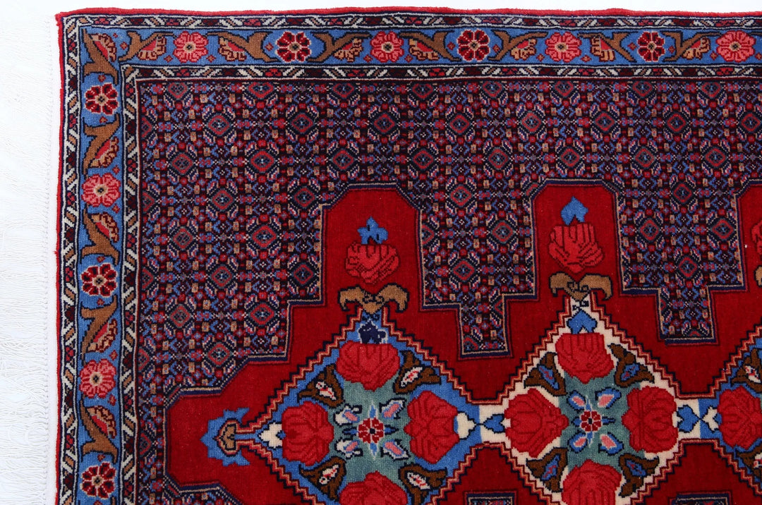 Persian Senneh Runner Rug 3' 1" x 12' 1" Hand-Knotted | No. AT70388
