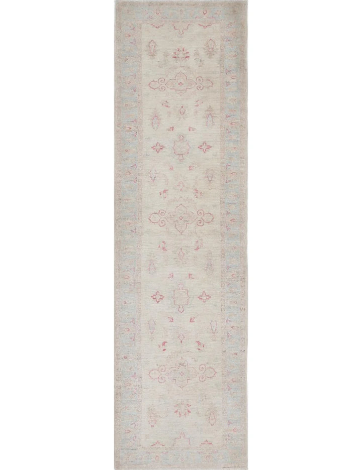 Afghan Serenity Runner Rug 2' 7" x 9' 6" Hand-Knotted | No. AT70488