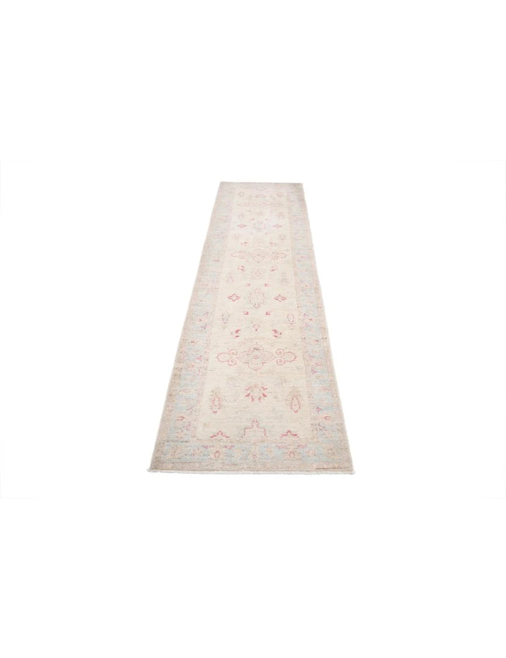 Afghan Serenity Runner Rug 2' 7" x 9' 6" Hand-Knotted | No. AT70488