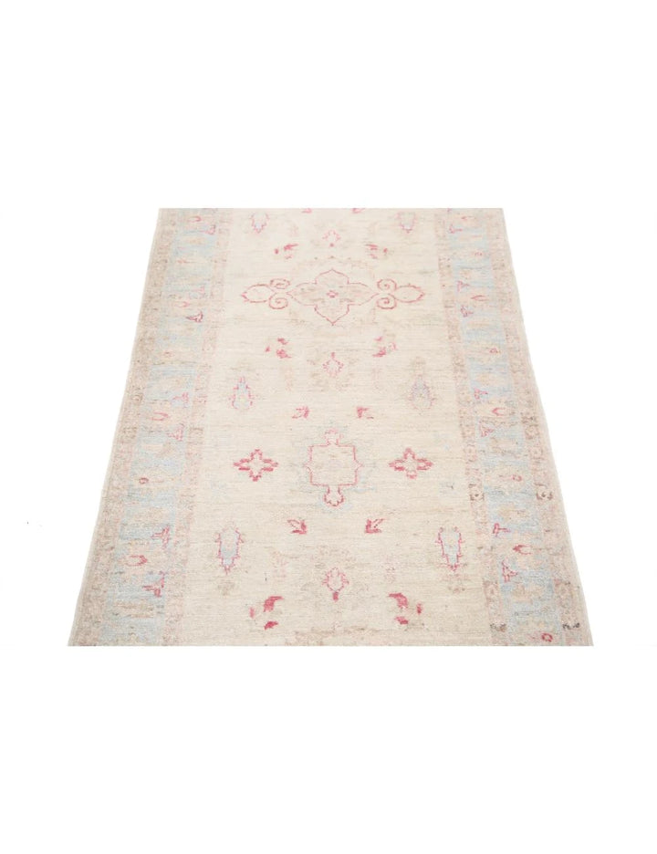 Afghan Serenity Runner Rug 2' 7" x 9' 6" Hand-Knotted | No. AT70488