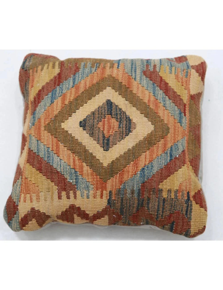 Multicolor Afghan Tribal Rug Flat-Weave