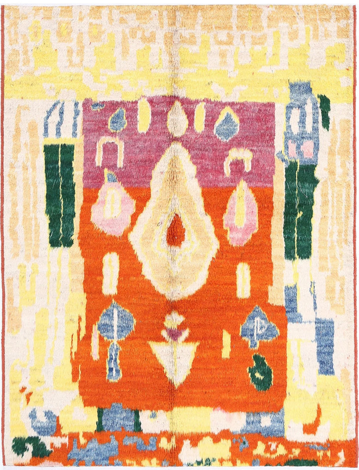 Afghan Tribal Rug 5' 3" x 6' 11" Hand-Knotted | No. AT70663