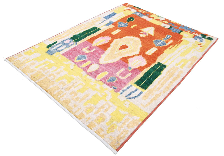 Afghan Tribal Rug 5' 3" x 6' 11" Hand-Knotted | No. AT70663