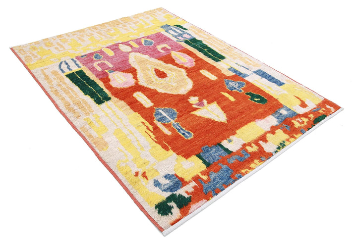 Afghan Tribal Rug 5' 3" x 6' 11" Hand-Knotted | No. AT70663