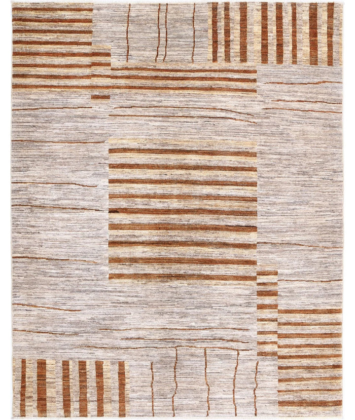 Afghan Modcar Rug 4' 11" x 6' 4" Hand-Knotted | No. AT70692