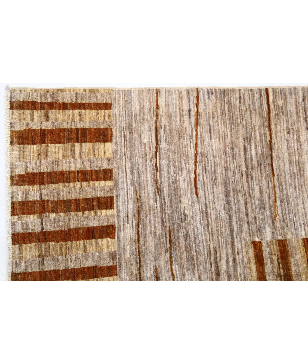 Afghan Modcar Rug 4' 11" x 6' 4" Hand-Knotted | No. AT70692