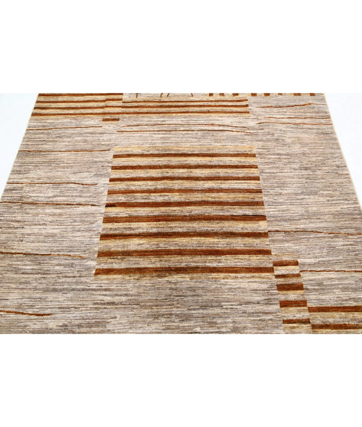 Afghan Modcar Rug 4' 11" x 6' 4" Hand-Knotted | No. AT70692