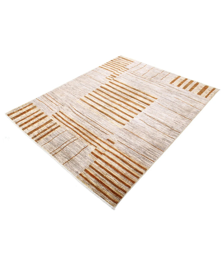 Afghan Modcar Rug 4' 11" x 6' 4" Hand-Knotted | No. AT70692
