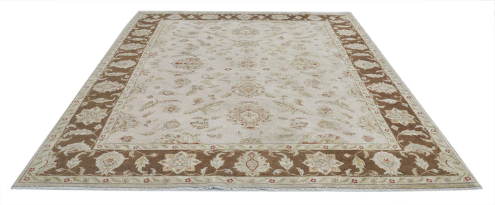 Indian Ziegler Oriental Rug 8' 0" x 9' 9" Hand-Knotted | No. AT70755