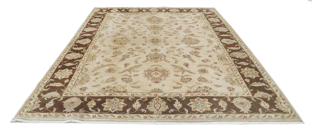 Indian Ziegler Oriental Rug 8' 0" x 9' 9" Hand-Knotted | No. AT70755