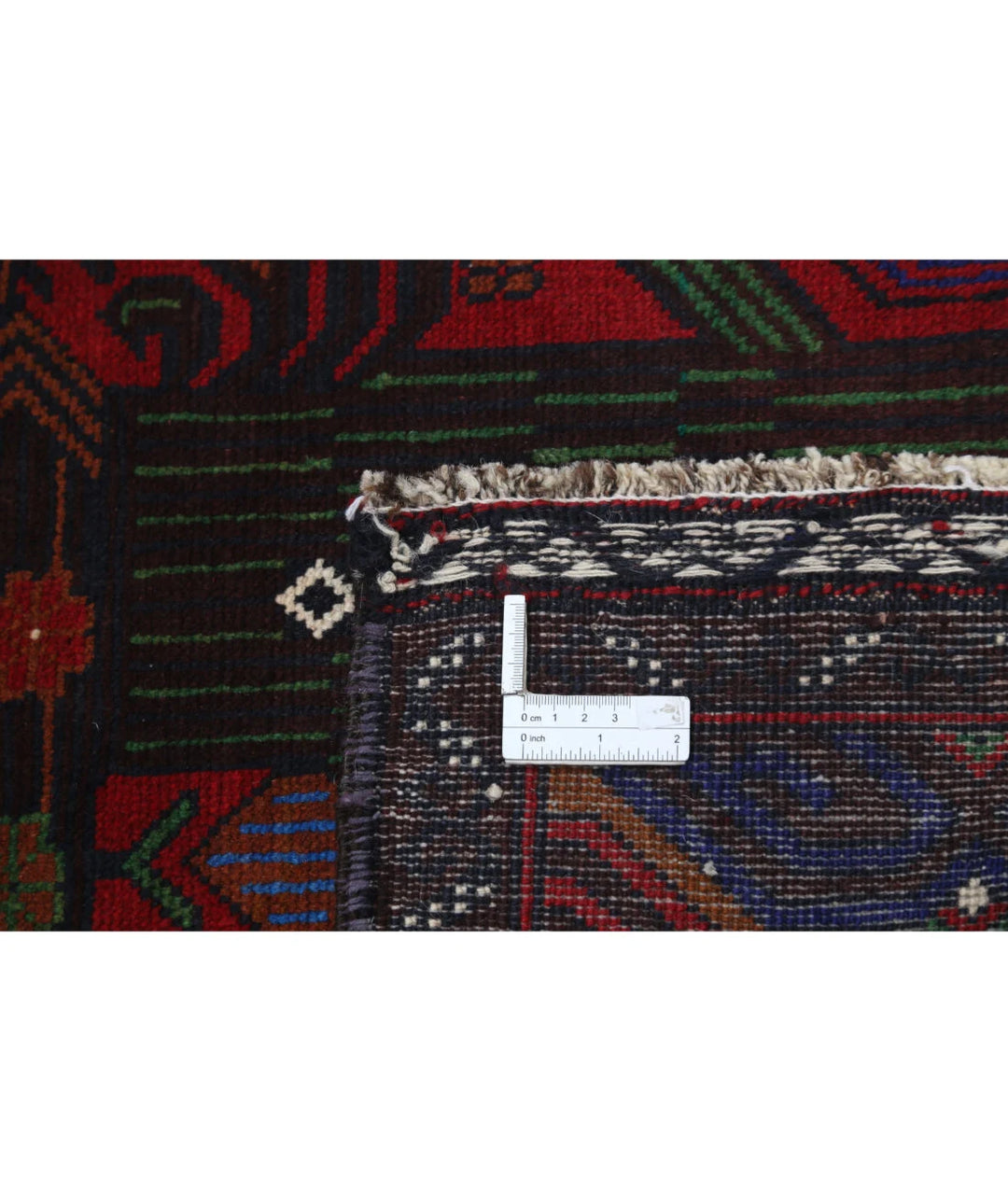 Red Afghan Baluchi Rug 3' 0" x 4' 8" Hand-Knotted | No. AT70770