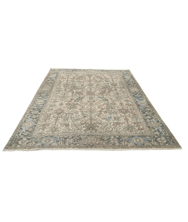 Persian Heriz Rug 6' 10" x 8' 4" Hand-Knotted | No. AT70895