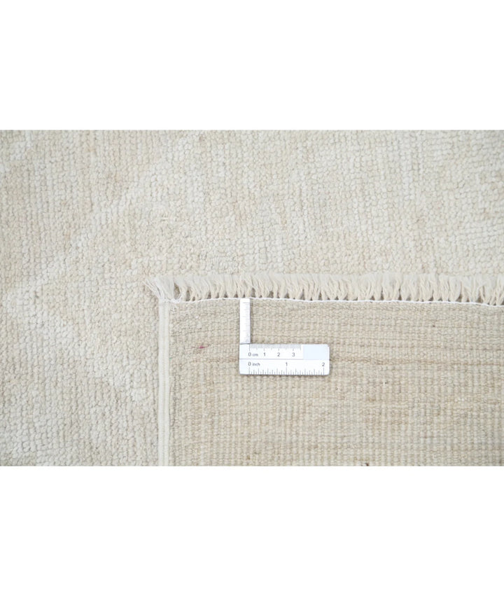 Ivory Afghan Oushak Rug 5'11" x 8'10" Hand-Knotted | No. AT70926