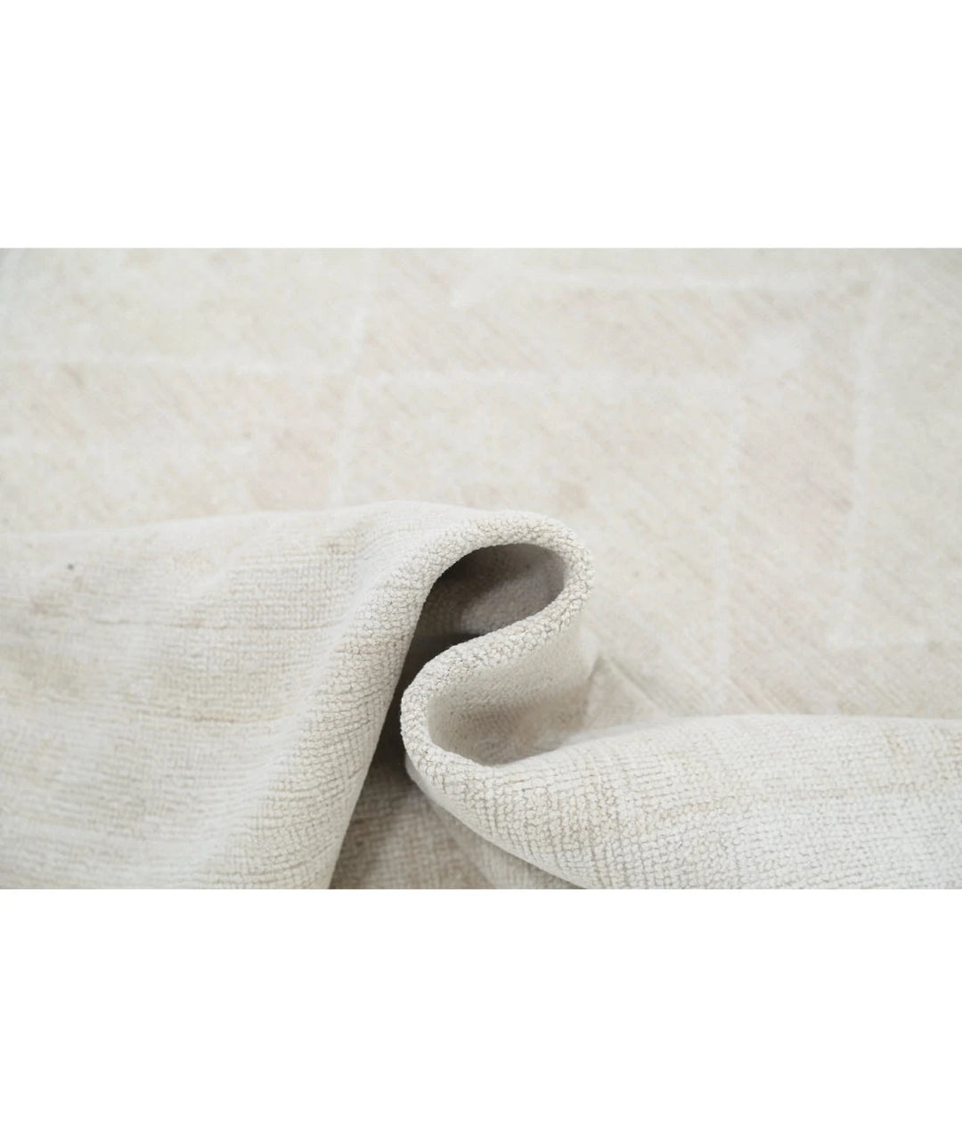 Ivory Afghan Oushak Rug 5'11" x 8'10" Hand-Knotted | No. AT70926