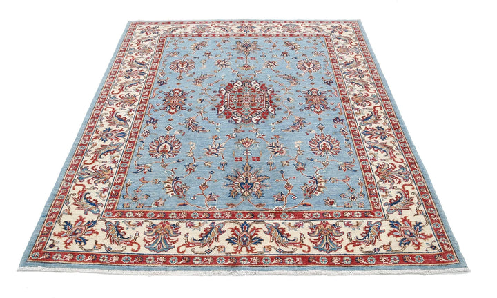 Afghan Ziegler Rug 5' 0" x 6' 4" Hand-Knotted | No. AT70935