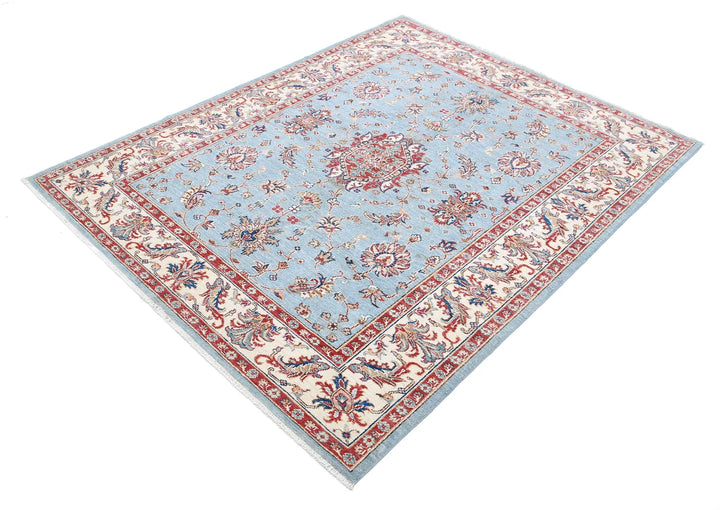 Afghan Ziegler Rug 5' 0" x 6' 4" Hand-Knotted | No. AT70935