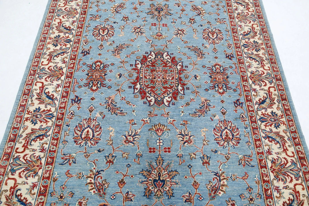 Afghan Ziegler Rug 5' 0" x 6' 4" Hand-Knotted | No. AT70935