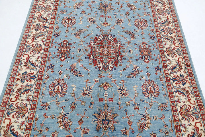 Afghan Ziegler Rug 5' 0" x 6' 4" Hand-Knotted | No. AT70935